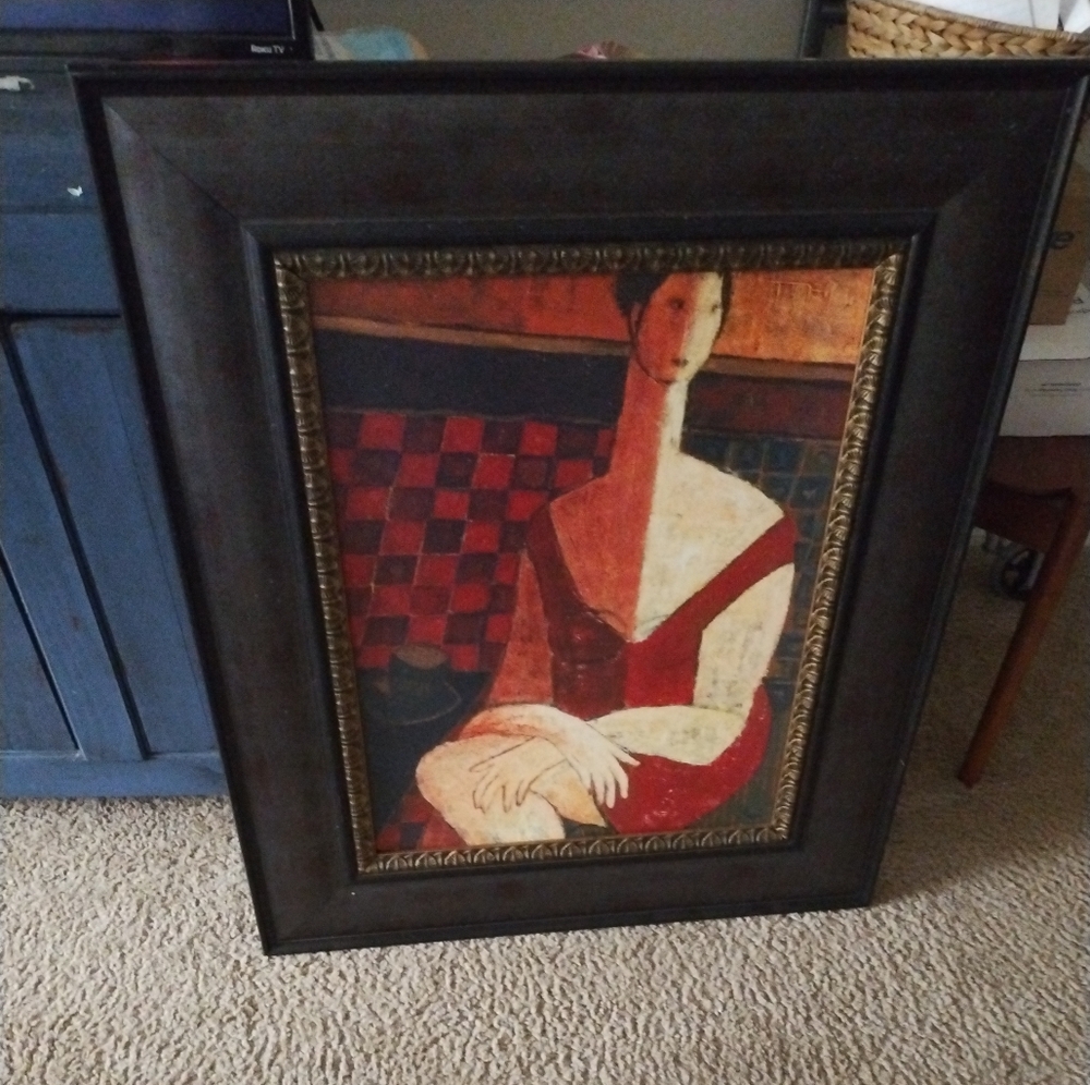 Antique painting hand painted signed by artist